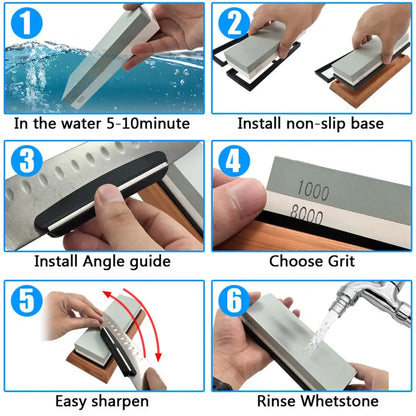 3in1 Professional Sharpening Wet Stones - NOVEK