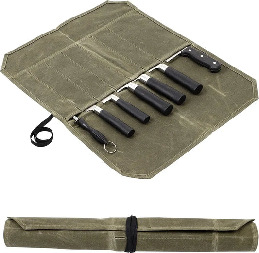 Wet Wax Canvas Knife Storage Bag - NOVEK